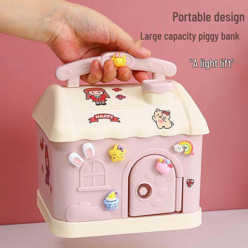 2023 Secure Kids' Piggy Bank with Lock - One-Way Savings Box, Ideal Student Gift