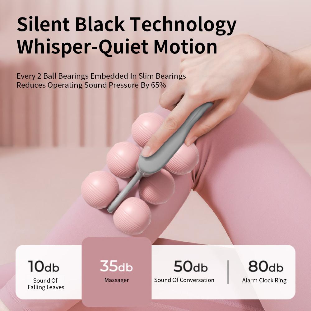 Handheld Roller Massager Quiet Foot Massage Muscle Rolling Ball Leg Massage Spine Relaxation Cervical Spine Muscles Massager