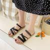 Large size sandals for women wear two-in-one 2025 go out versatile flat heel beach shoes