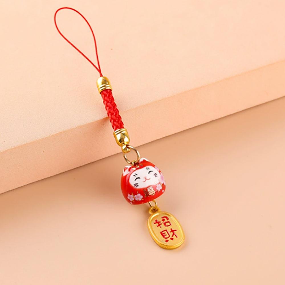 Rope Decor Hang Lanyard Phone Key Strap Lucky Cat Phone Straps Bag  Accessories