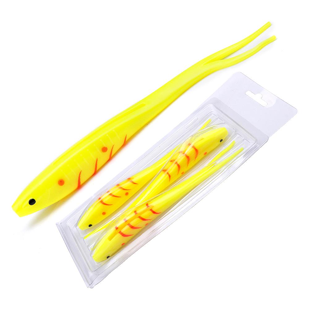 

3 ШТ/УПАК Премиум TPR Мягкая Приманка 17см 18г Плавающая Мягкий Пластик Червь Приманка Y-хвост Свимбейт для Крупной Рыбалки Щука Окунь 17cm 18g