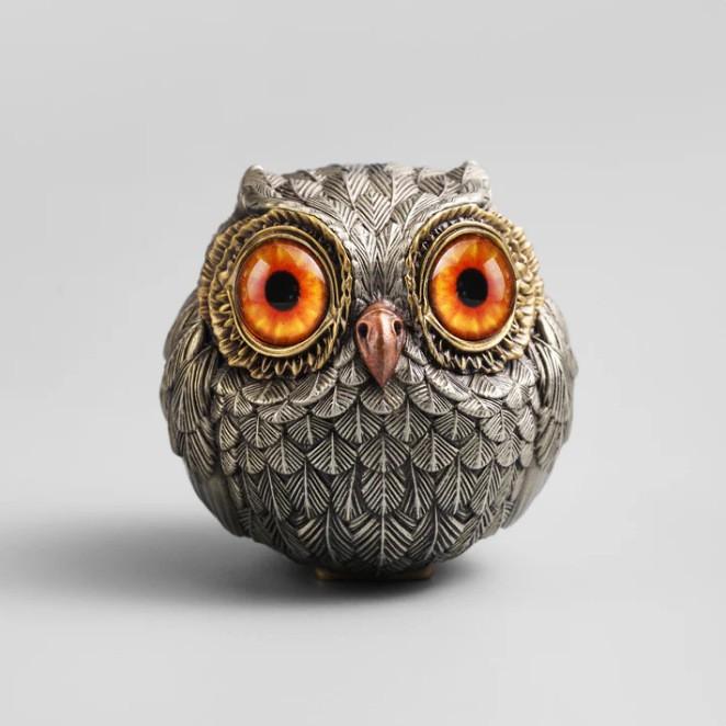 Owl Resin Crafts Home Courtyard Garden Decoration Cute Handmade Desktop Ornament Decoration of Garden Figurines