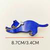 Dreamy Starry Sky Cat Hair Clips for Girls. Sparkling Star Design, Cute Cat Shape, High-end Vibe. Perfect for Back of Head.