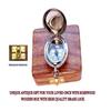 Marine Sundial with Wooden Case and Chain, Steampunk Accessory
