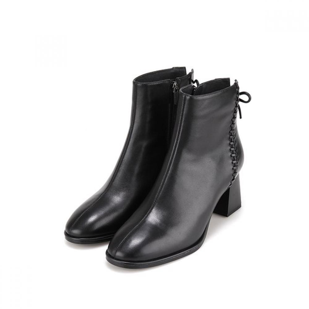 Barbara Leather 5cm Ankle Boots With Back Ribbon Bbh867bk 250mm 18132₽