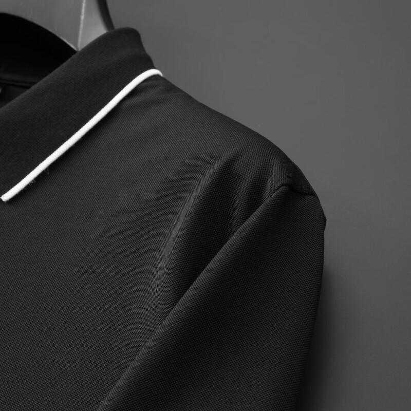 Men's Plus Size Solid Half-Zip Polo Shirt