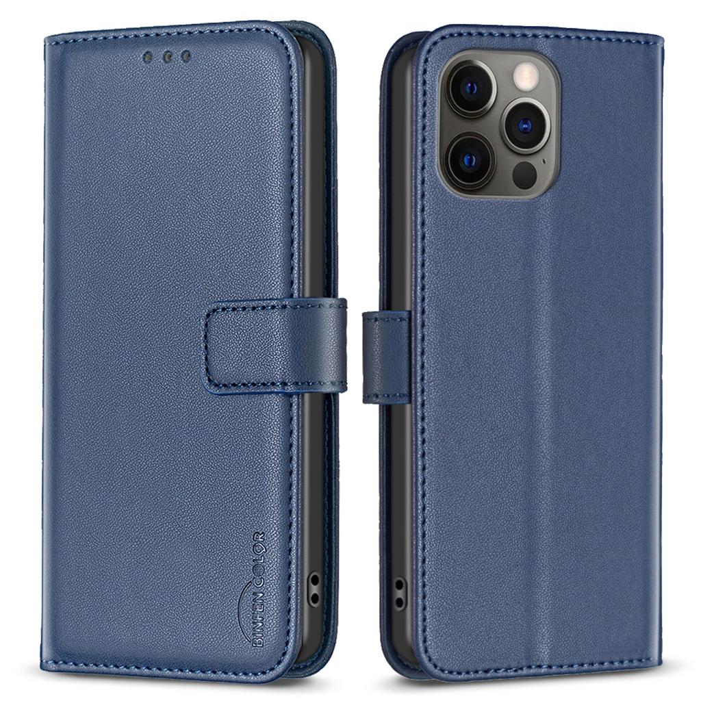 BINFEN COLOR BF17 Brieftasche Hülle für iPhone 12/12 Pro 6,1 Zoll, PU Leder Ständer Folio Handyhülle