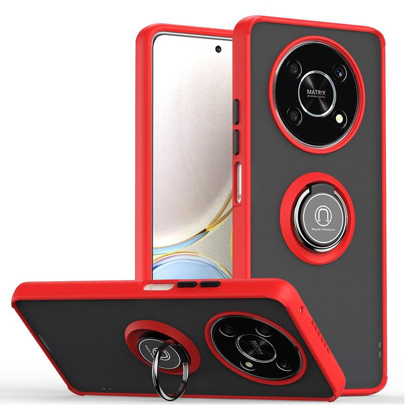 Shockproof Armor Case For Honor Magic 6 7 Pro Magnetic Stand Fold Ring Phone Holder Cases For Honor Magic 7 Lite X9C Matte Cover
