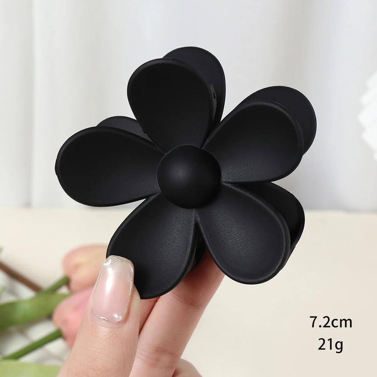 

Большие заколки-крабы с цветком для женщин, модные заколки-крабы для волос для девочек, матовые шпильки, милые головные уборы, заколки, аксессуары для волос