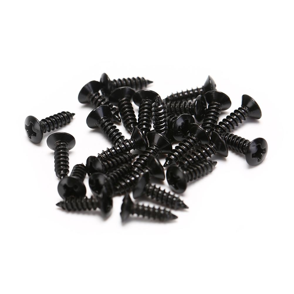 25pcs Electric Guitar Parts Guard Plate Screws 3mm Electric Guitar Screw Set Pickguard Back Plate Mount DIY Luthier Tools