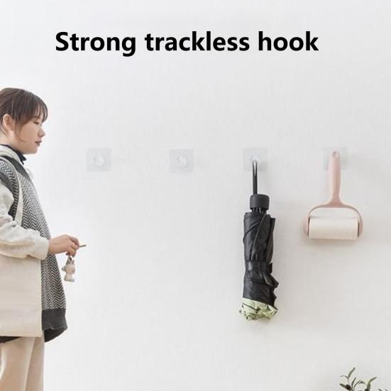 10Pcs/Set Storage Seamless Compact Transparent Hat Clothes Back Door Hanger Back Door Hook
