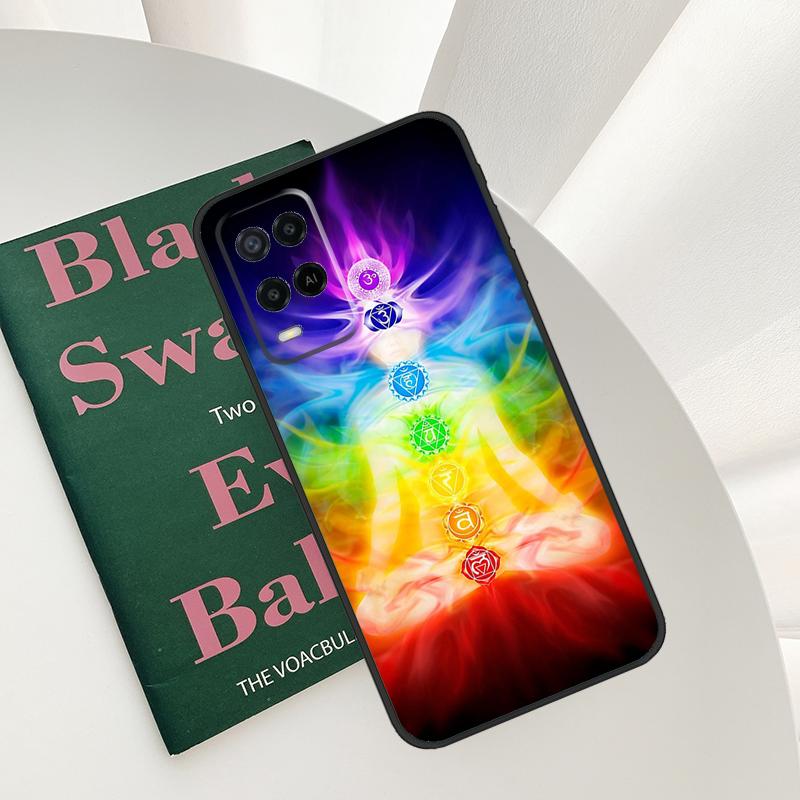 Mandala Chakra Yoga Case For Oppo A15 A16 A17 A52 A72 A76 A96 A54 A74 A94 A54S A57S A58 A78 A98 A57 A77 Cover