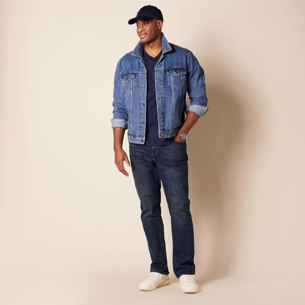 Regular Short M [Amazon Essentials] 2-Piece T-Shirt, V-Neck, Fit, Sleeve, Men's, Navy,