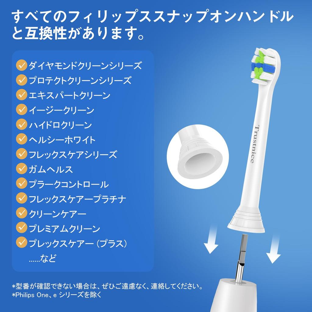 Latest Mini Trustnice Replacement Brush Heads for Philips Sonicare Electric Mini Compatible with Philips Small Brush Plaque Removal White 8 Brush