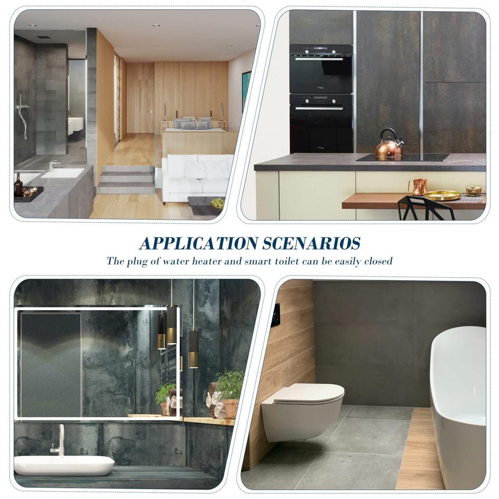 JECOMPRIS Large 2-Row Waterproof Outlet Cover, Switch Protector, 86-inch Wall Switch Socket, Waterproof Cover Box, Clear (White)