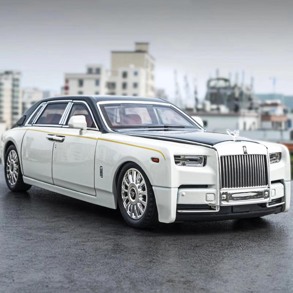 1:18 Rolls-Royce Phantom Modellauto Sternenhimmel Dach Schiebedach Zinklegierung Rückziehspielzeug Druckgussauto mit Ton und Licht Realistische Sammlung Ornamente