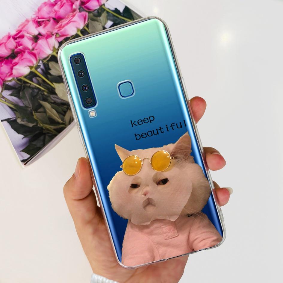 For Samsung Galaxy A9 2018 Case A920 SM-A920F Silicone Cover Popular Flower Clear TPU Soft Phone Case For Samsung A9 2018 Bumper