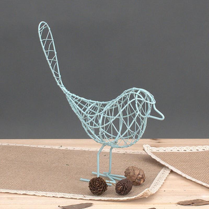 1PCS Fashionable Metal Wire Iron Bird Craft Iron Wire Bird Beautiful Decoration Gift Office Desktop