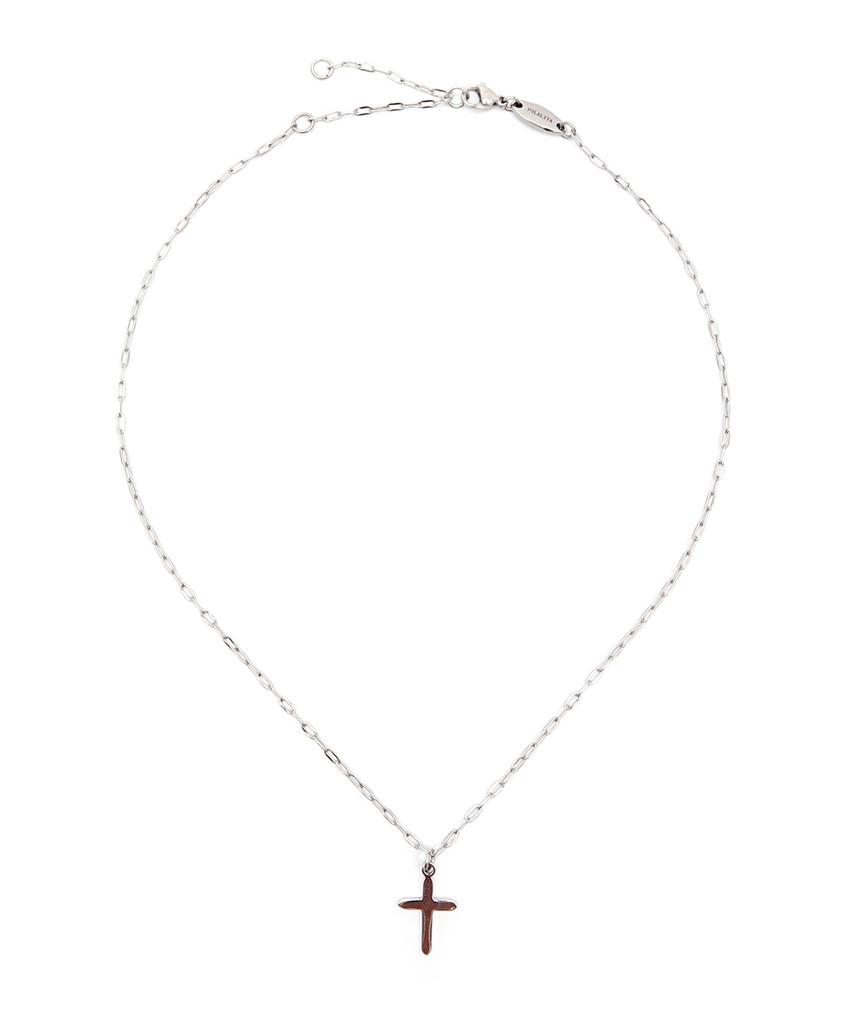 Polalita Surgical Mini Cross Chain Necklace (Plt-Nl-059_Sv)