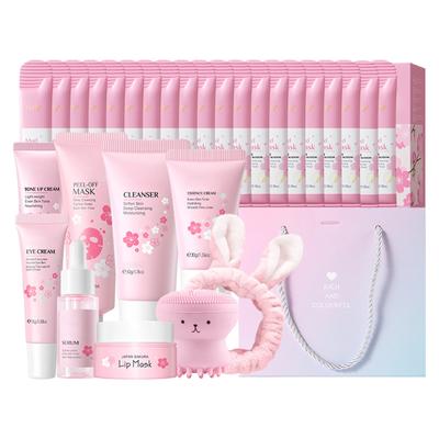 Girly Cleansing Moisturizing Set Moisturizing Gift For Women Cleanses Pores And Improves Dry And Reddened Skin Cleansing Brush And Headband117ML