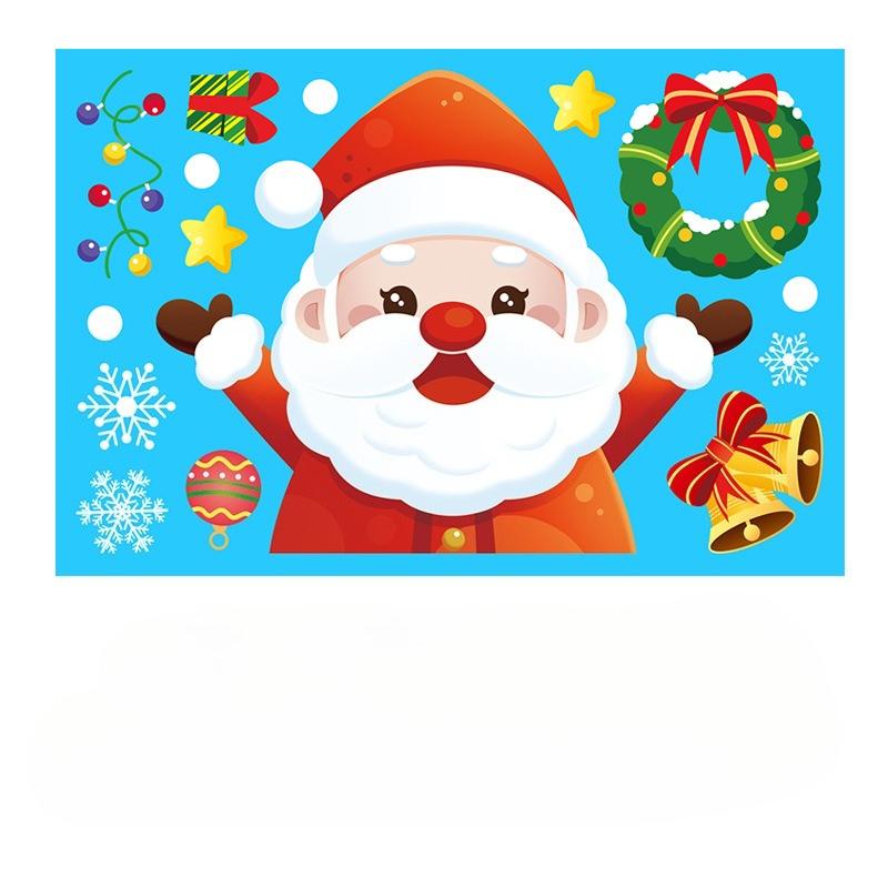 Merry Christmas Decoration for Home Wall Window Sticker Ornaments Garland New Year Noel Natal Gift Xmas