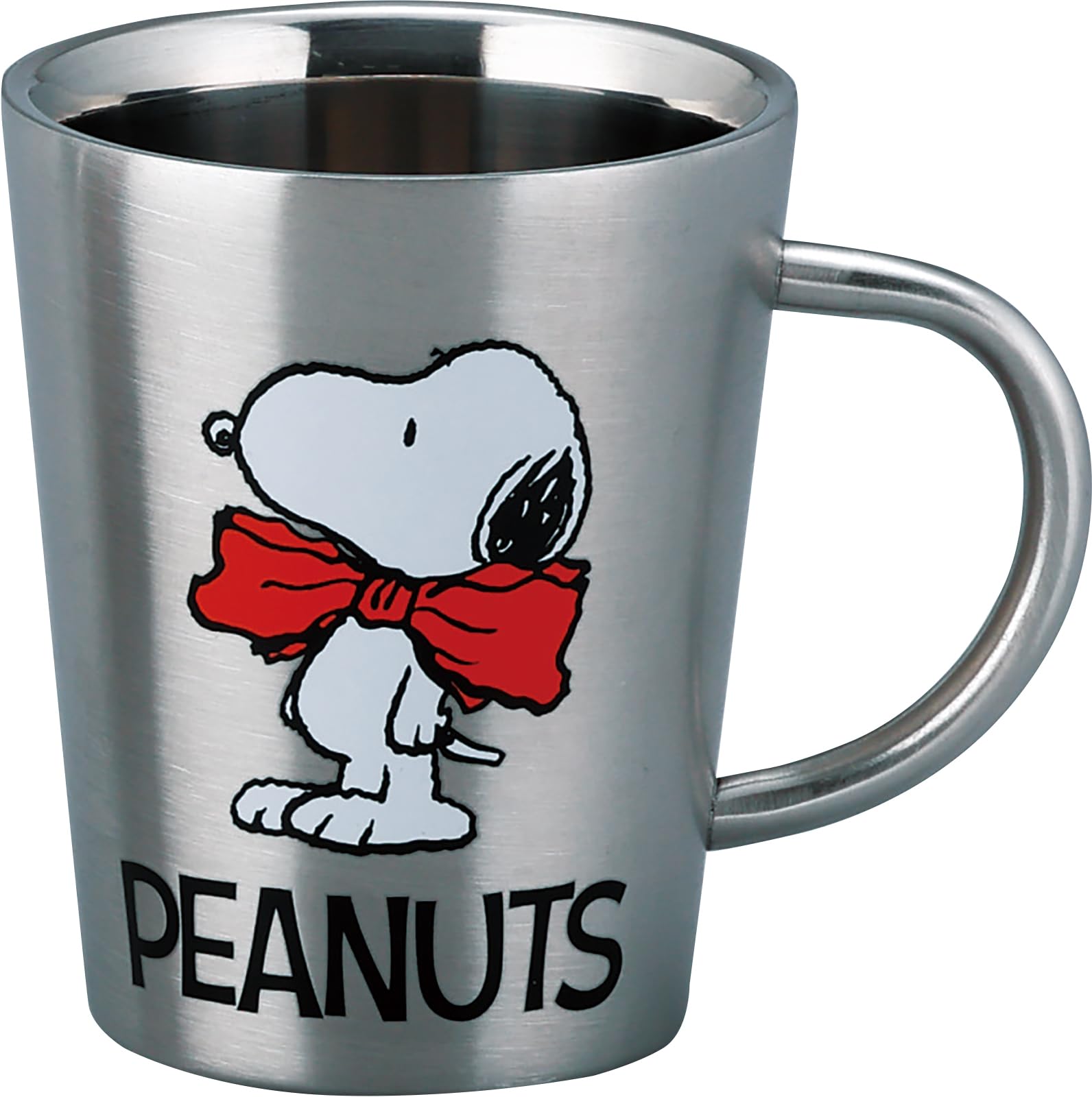 

АРАХИС PEANUTS Peanuts Snoopy Двойная кружка из нержавеющей стали (260 мл) (лента) Сделано в японии (Кузов/Китай, японская покраска) Ямака Сётен SN1802-856