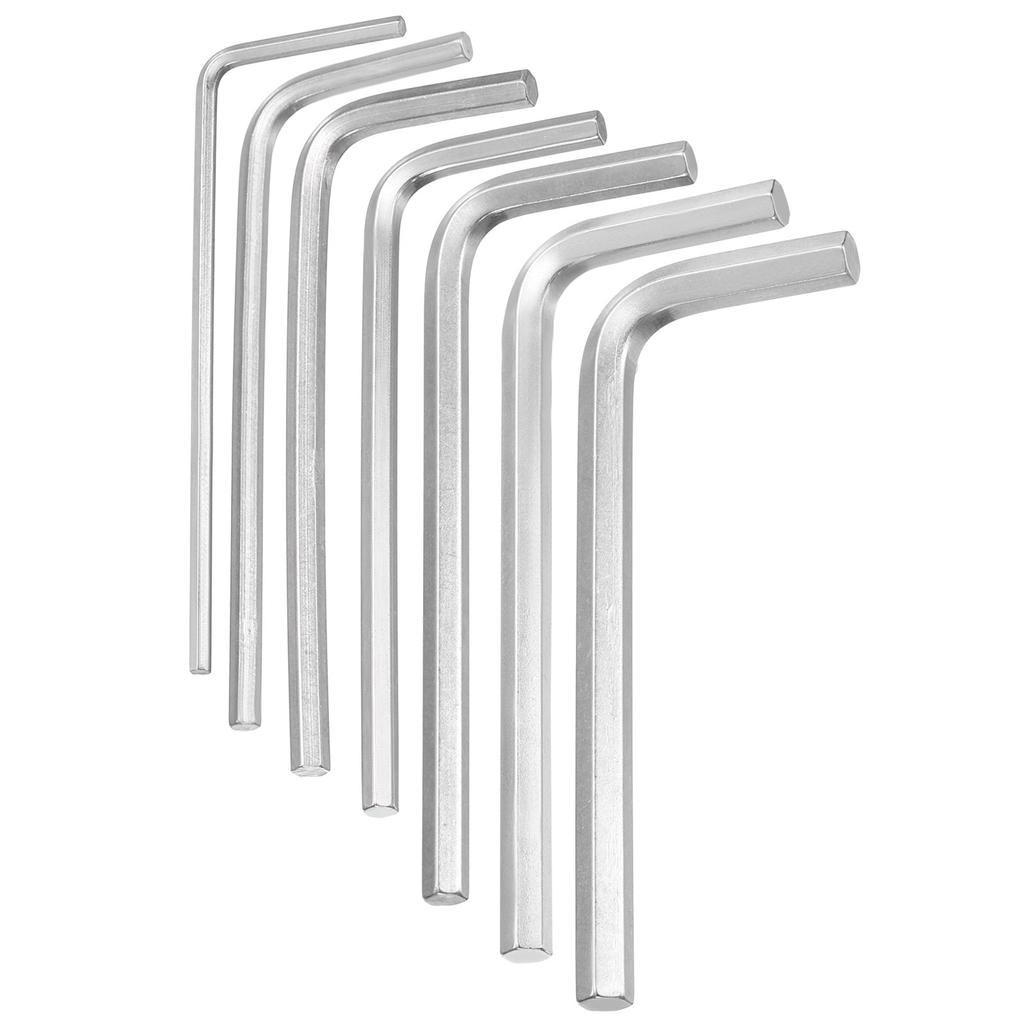3/4/7pcs 1.27/1.5/2/2.5/3/4/5/6mm L-Shape Hexagon Metric Wrenches Hex Key Wrench Set for Home DIY Bike Motorcycle Repairing Tool