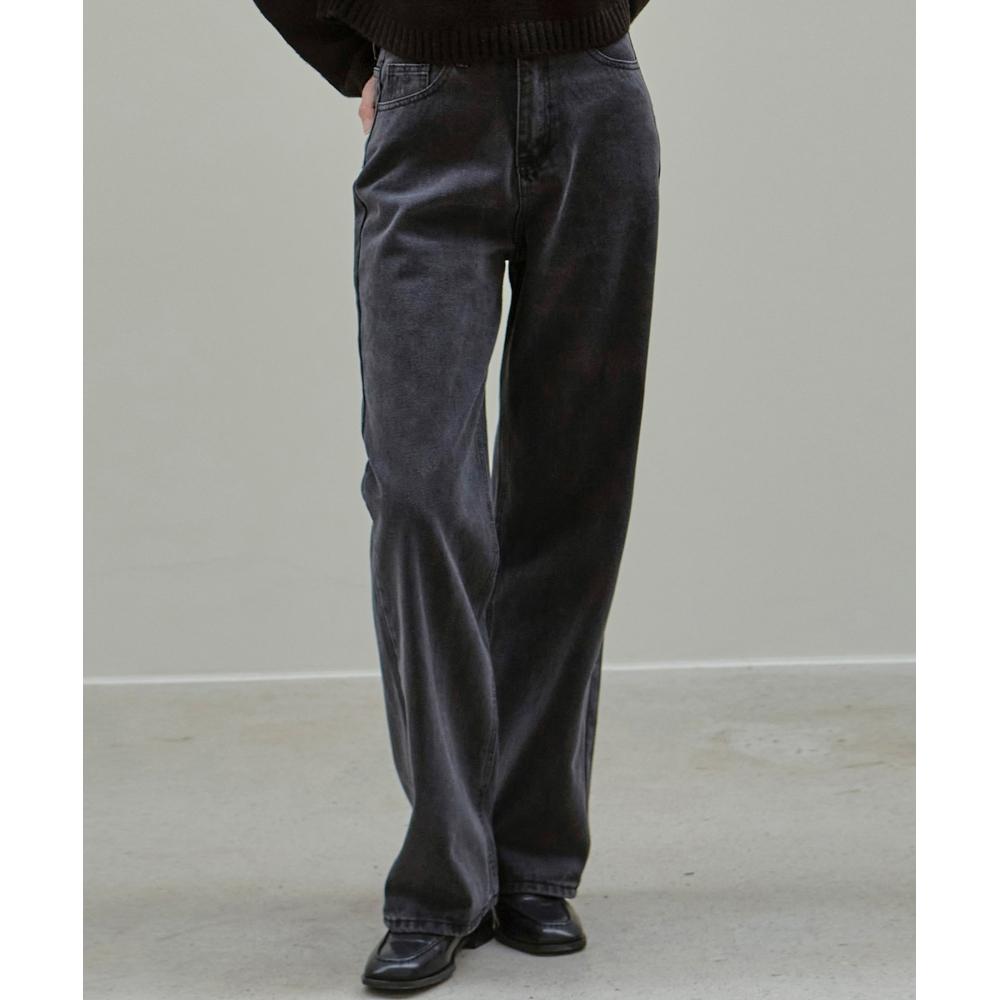 

ДЖИНСЫ НИКНИКОЛЬ ИЗ ХЛОПКА ПОЛУШИРОКИЕ ЧЕРНЫЕ