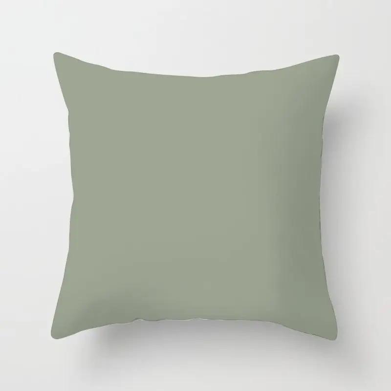 Delicate Fresh Green Pillowcase Art Pattern Cushion Cover Geometric Breathable Decoration