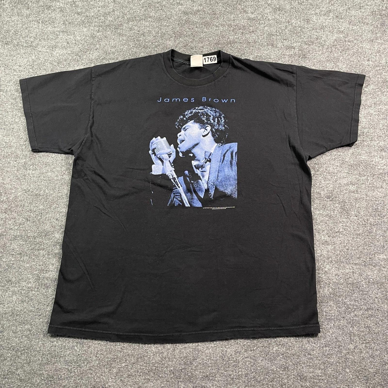 

Vintage 2001 James Brown R&B Soul Jazz Shirt 2XL 25x29 Black New-Orleans M
