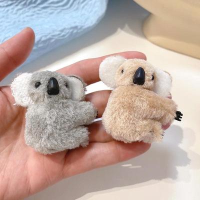Barrette mignonne koala style Douyin: Pince Peluche pour Frange Latérale, Parfaite pour les Enfants
