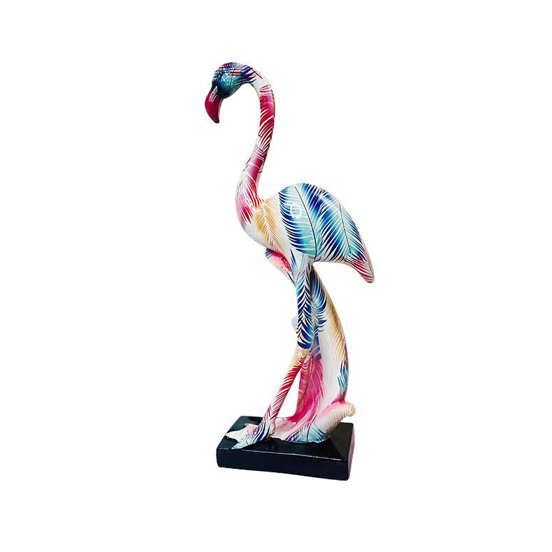 New colorful flamingo ornaments resin crafts home furnishings entrance TV cabinet decorations ornaments