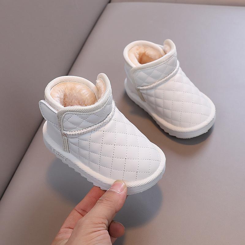 Fleece Thickened Cotton Shoes Snow Boots Winter Warm Baby Shoes Baby Toddler Shoes Boys and Girls Shoes Soft Sole Waterproof