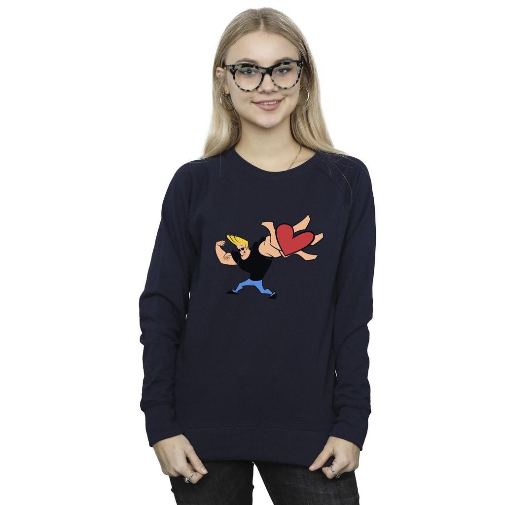 Johnny Bravo Womens/Ladies Heart Present Sweatshirt