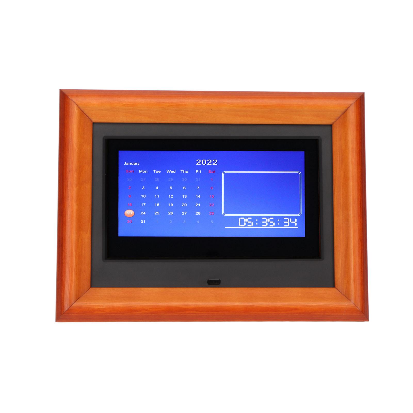 

Цифровая фоторамка 7 дюймов 800x480 пульт дистанционного управления функция синхронизации динамик электронная фоторамка EU Plug чёрный