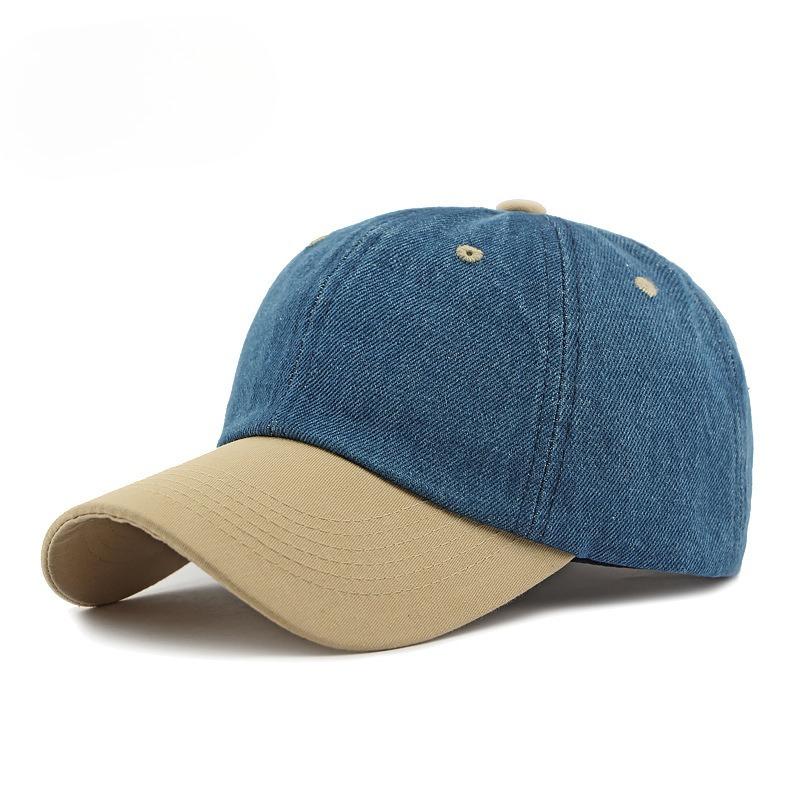 Vintage Denim Patchwork Baseball Cap Women Men Summer Soft Top Sun Hat Breathable Outdoor Peaked Cap Korean Fashion Casual Dad Hat