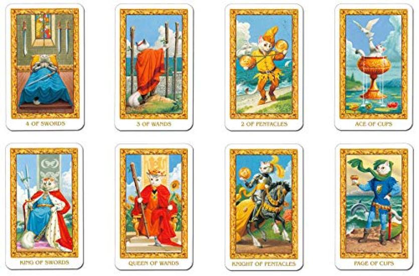 Nichiyu Mini Tarot 78 Fortune Telling Direct Import from the White Cats Includes a Tarot Deck for Cat Cards, Cards, [Authentic, Manufacturer]