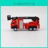 Simulation Alloy Ladder Fire Truck Model Toy For Collection Display And