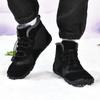 New men's shoes outdoor high-top cotton shoes couple snow boots warm velvet thickened medium tube hiking shoes