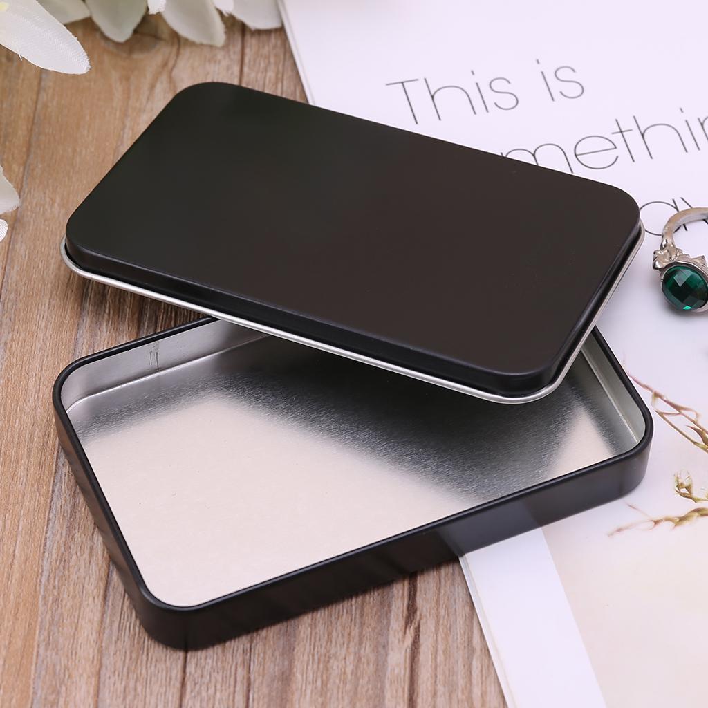 Organizer for Case Small Metal Tinplate Can Storage Box For Makeup Double Eyeli