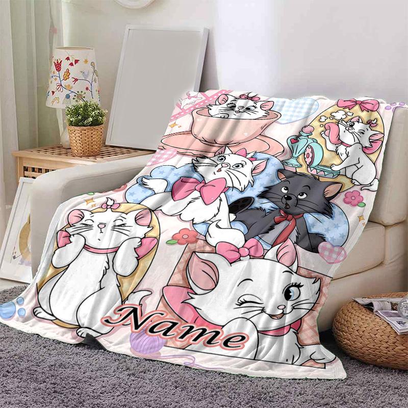 Custom 1pc Artemis Cats Tea Party Blanket, Soft And Comfortable Blanket, Casual Warm, Camping Travel Blanket, Birthday Gift Q910115