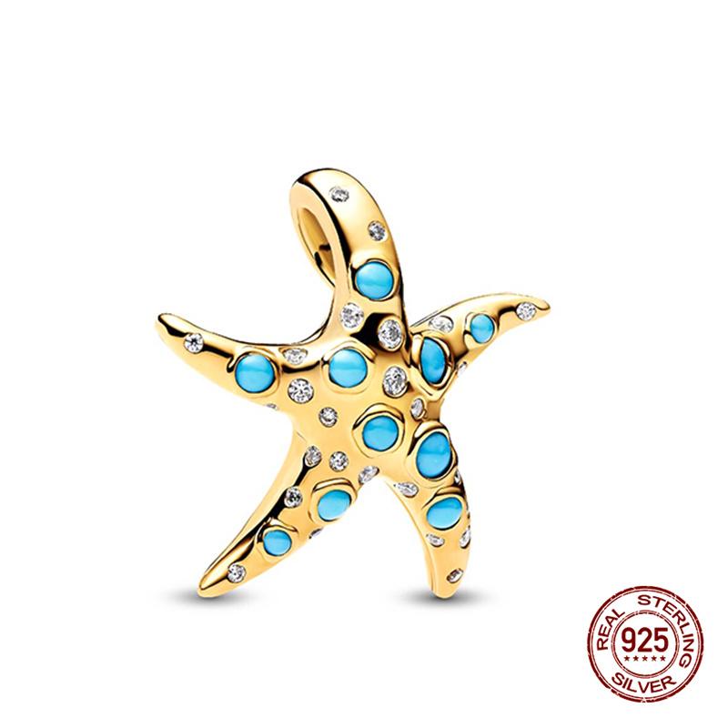 New In Original Charm Copper Ocean Series Sea Turtles Charms Beads Fit 3Mm Original Bracelet For Women Diy Fine Jewelry Gift