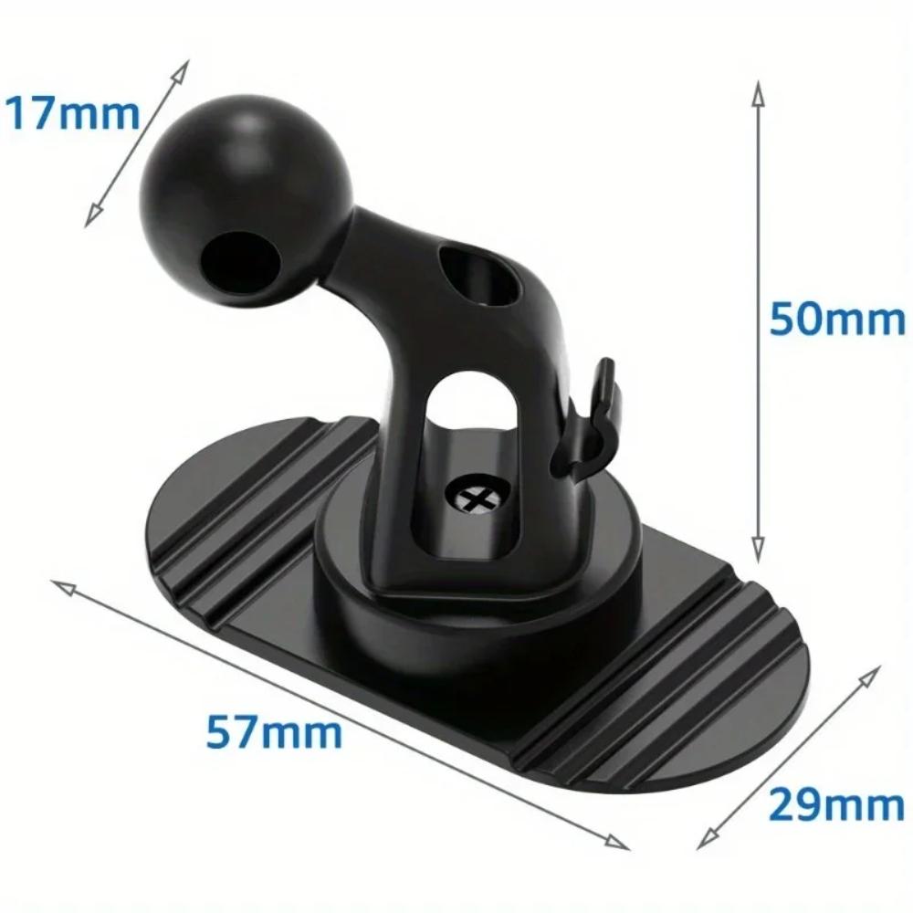 High Quality New 360 Rotating Car Phone Mount 17mm Ball Joint 3M Adhesive Sticky Base Car Dashboard Phone Holder with Wire Hook
