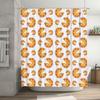 Orange Sliced Shower Curtain Modern Bathroom Decor for Kids Bathrooms Durable Fabric with Eyelet Top 72 X 84 Inches Free Shippin