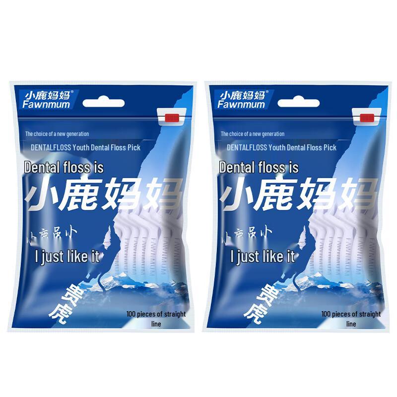 Xiao Lu Ma Ma 600-Count Fine Smooth Round Dental Floss Sticks