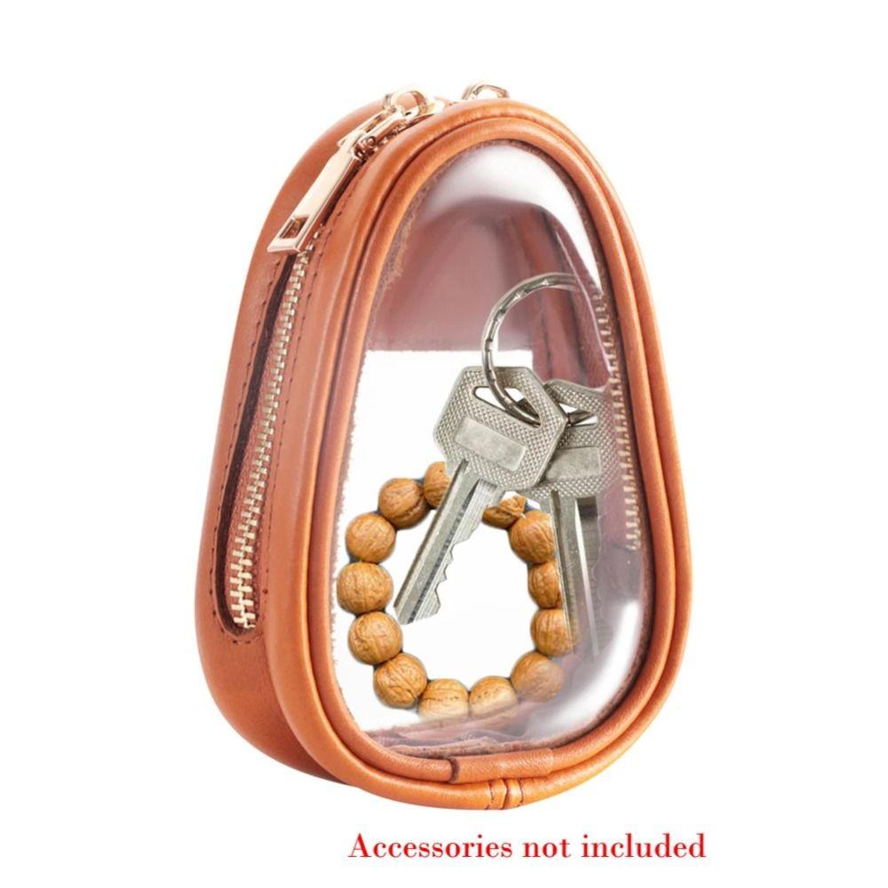 Leder Material Tragbar Schmucktasche Retro Stil Stilvoll Aufbewahrung Schmuck Organizer Tasche Organizer Funktion Transparentes Design