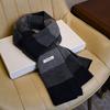 Striped scarf men's father men's winter pure wool thickened medium and old 2025 people's scarf elderly scarf