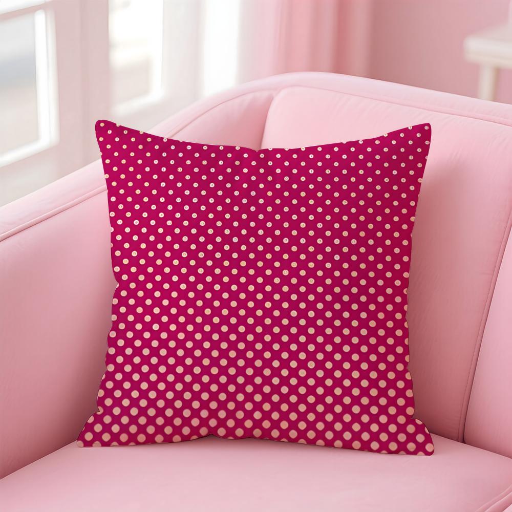 Rainbow Gradient Polka Dots Pop Art Cushion Cover Linen Pillowcase Cover Soft Decor For Sofa Home Room