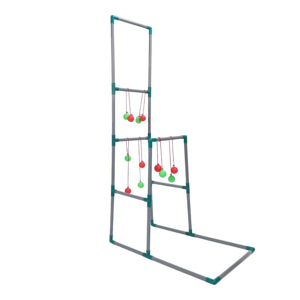 Ladder Ball Game with 12 Throwing Balls Double Layer Complete Ladder Toss Game for All Skill Level I