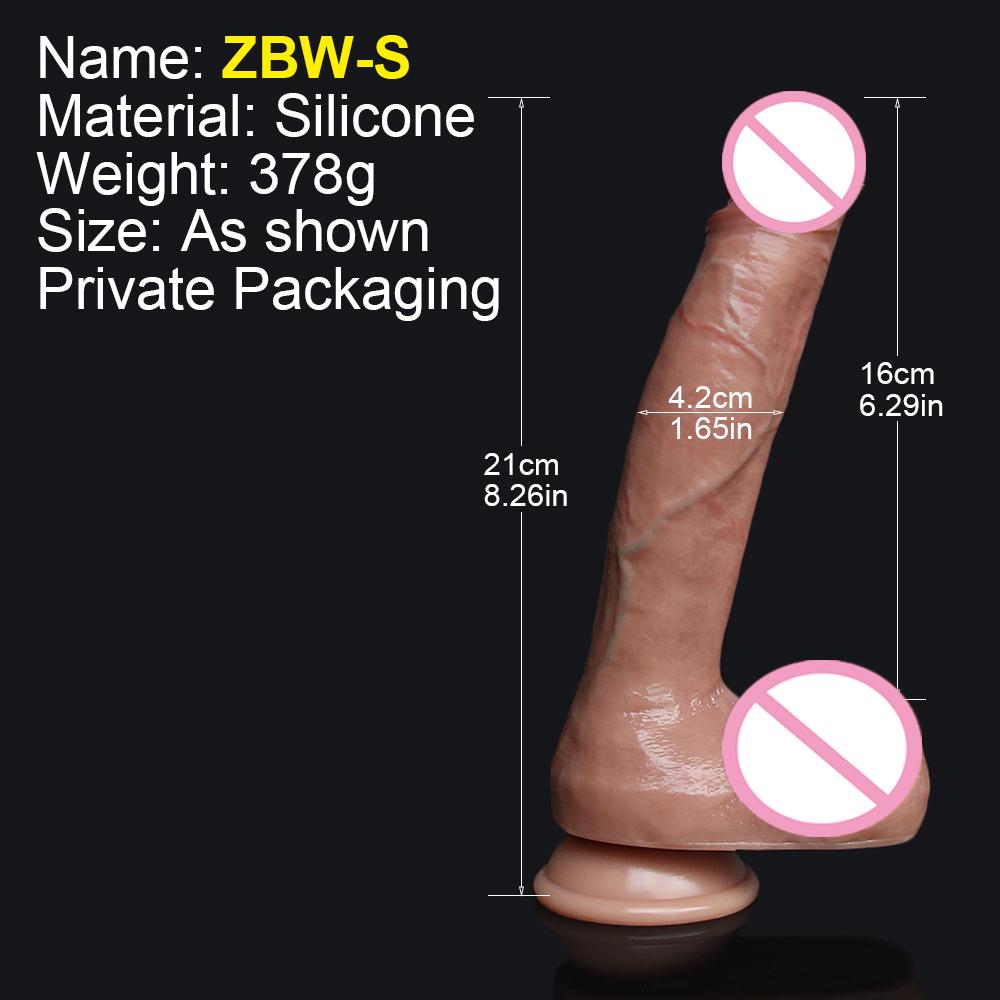 Uczucie skóry realistyczne Dildo miękkiego silikonu Gag duży Penis z przyssawką Sex zabawki kobiece masturbatory Strapon dla kobiet i mężczyzn